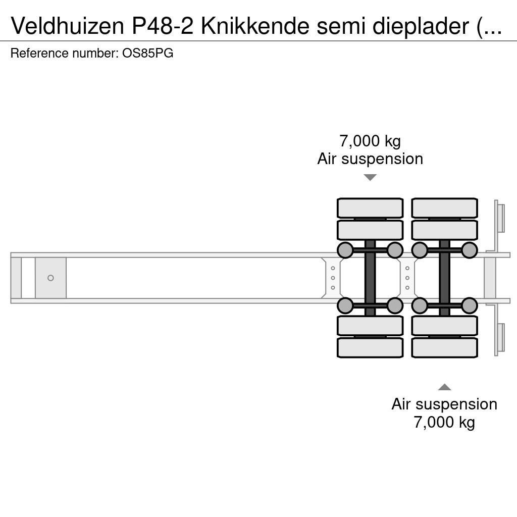 Veldhuizen P48-2 Knikkende semi dieplader (Laadvermogen 16.36 نصف مقطورة مسطحة منخفضة