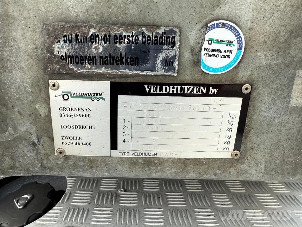 Veldhuizen P48-2 Knikkende semi dieplader (Laadvermogen 16.36 نصف مقطورة مسطحة منخفضة