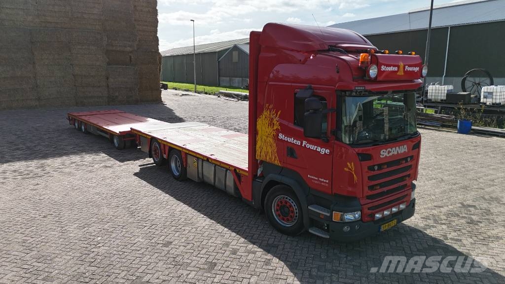 scania + Lako aanhanger 75cm laag. R450 Pritschenwagen/Pritschenwagen mit Seitenklappe