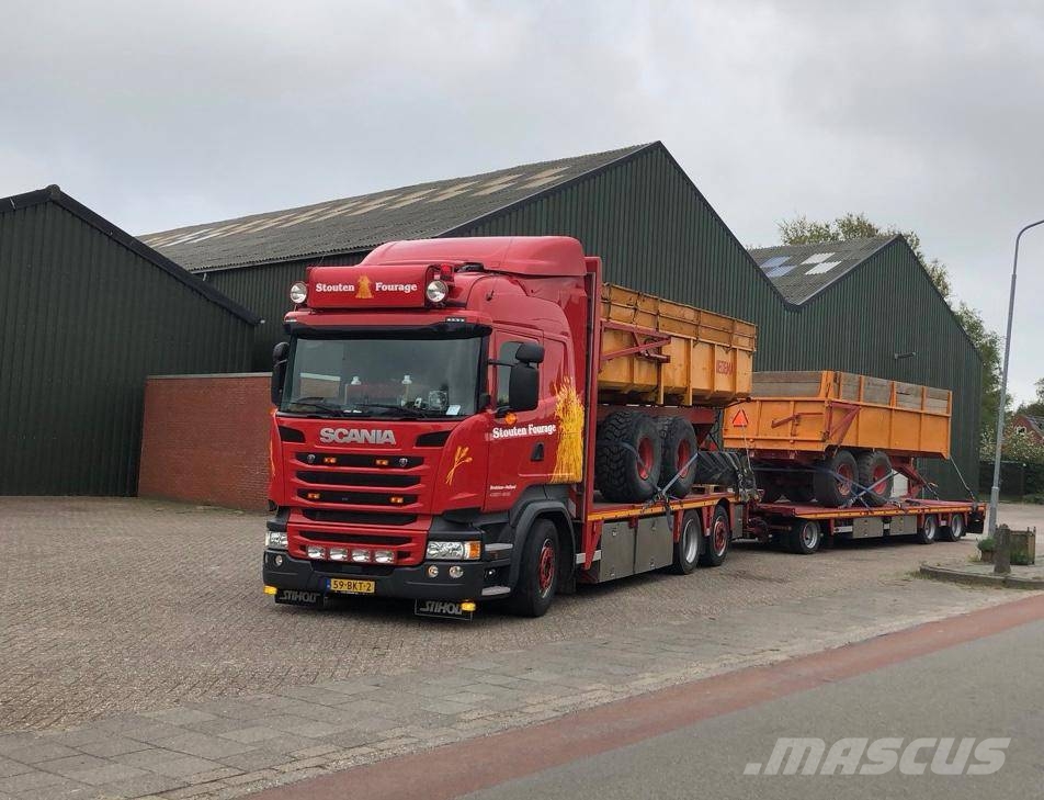 scania + Lako aanhanger 75cm laag. R450 Pritschenwagen/Pritschenwagen mit Seitenklappe