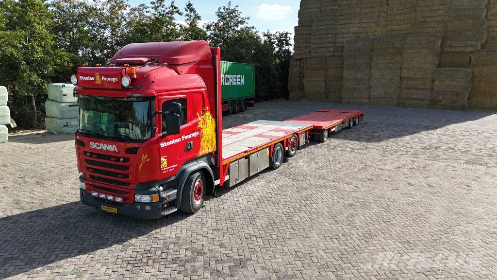 scania + Lako aanhanger 75cm laag. R450 Pritschenwagen/Pritschenwagen mit Seitenklappe