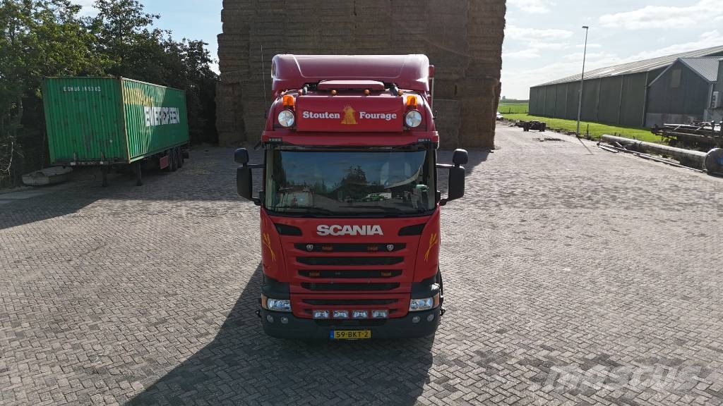 scania + Lako aanhanger 75cm laag. R450 Pritschenwagen/Pritschenwagen mit Seitenklappe