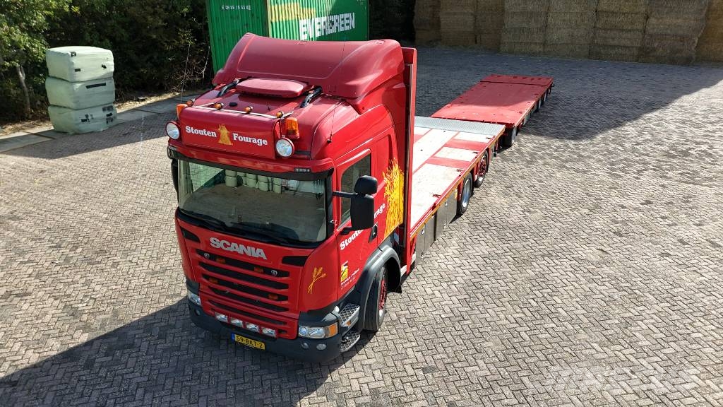scania + Lako aanhanger 75cm laag. R450 Pritschenwagen/Pritschenwagen mit Seitenklappe
