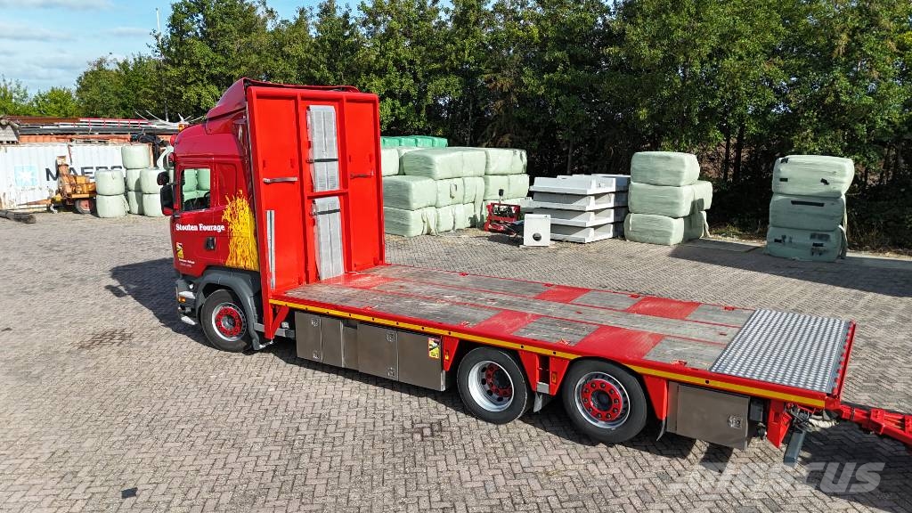scania + Lako aanhanger 75cm laag. R450 Pritschenwagen/Pritschenwagen mit Seitenklappe