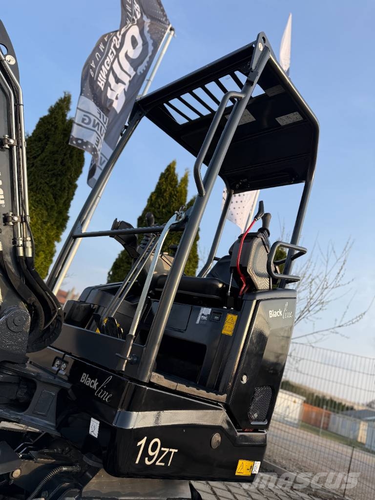 Eurocomach 19ZT Black Line, AUX2, SW und Grabenräumlöffel Mini bagri <7t