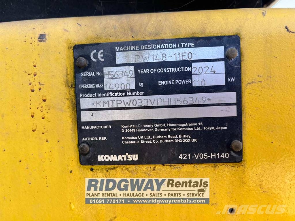 Komatsu PW 148-11 حفارات بعجل