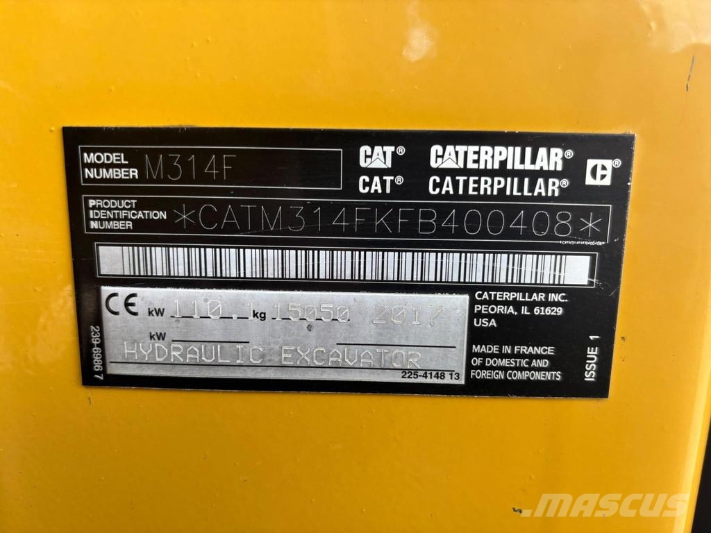 CAT M 314 F TILTROTATOR / CENTRAL LUBRICATION / AC Bagri na kolesih