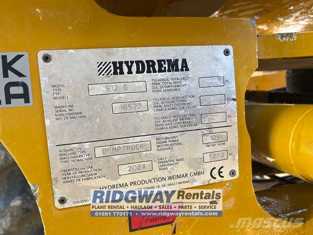 Hydrema 912 G Csuklósdömperek