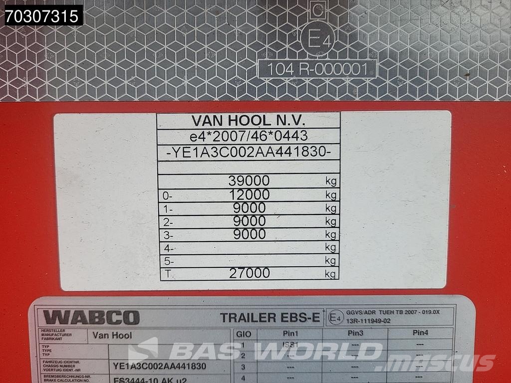 Van Hool S/00417 20Ft Semirremolques portacontenedores