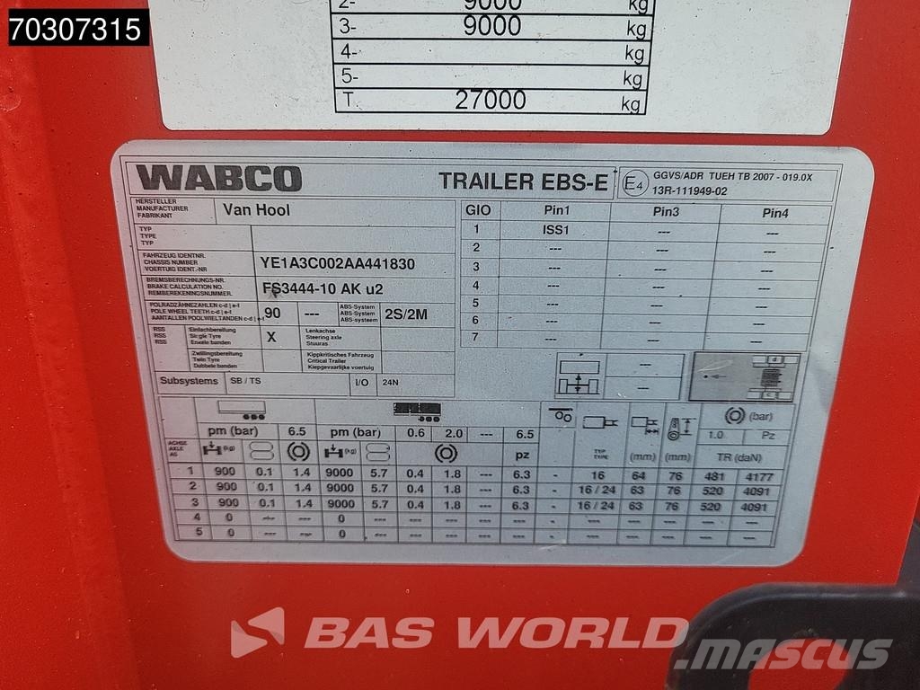 Van Hool S/00417 UNUSED 20Ft Напівпричепи для перевезення контейнерів