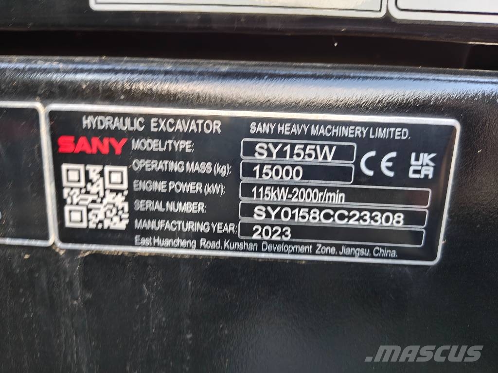 Sany SY 155 W Kolová rýpadla