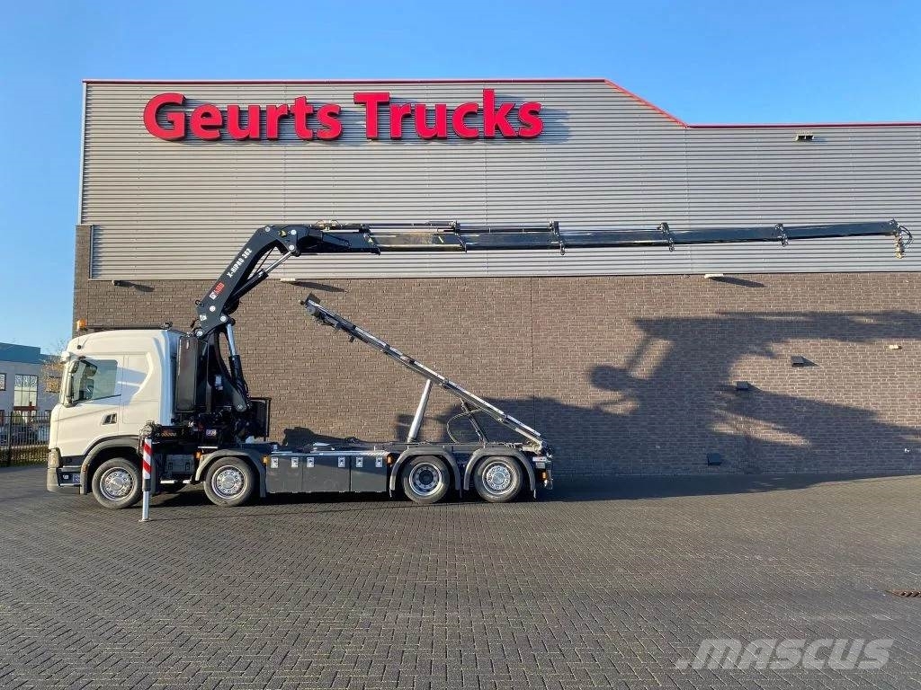 Scania G500 NGS 8X2 MET 3 ZIJDIGE KABELSYSTEEM + HIAB 362 Camiones grúa