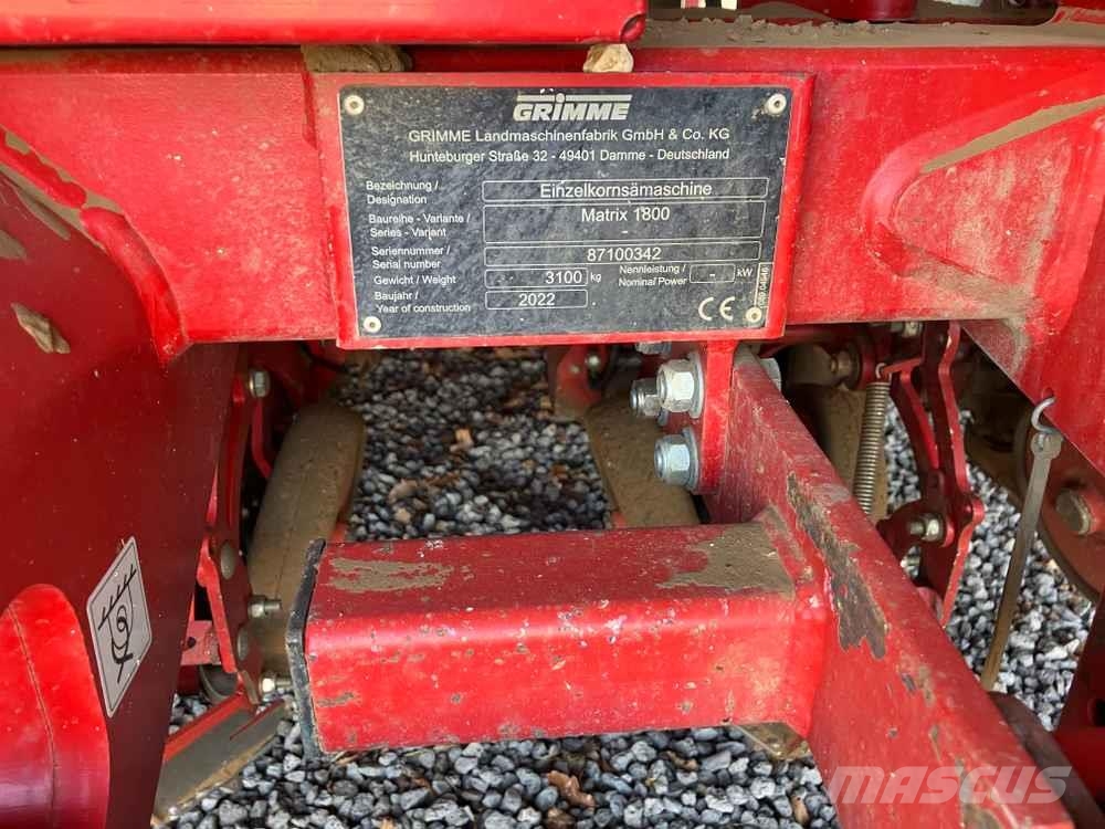 Grimme Matrix 1800, 18 Row, Sugarbeet Drill Seminatrici di precisione