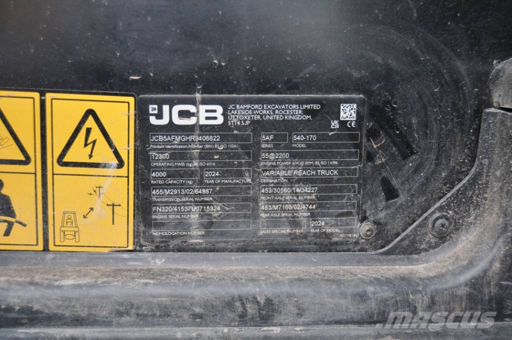 JCB 540-170 Teleskopické manipulátory