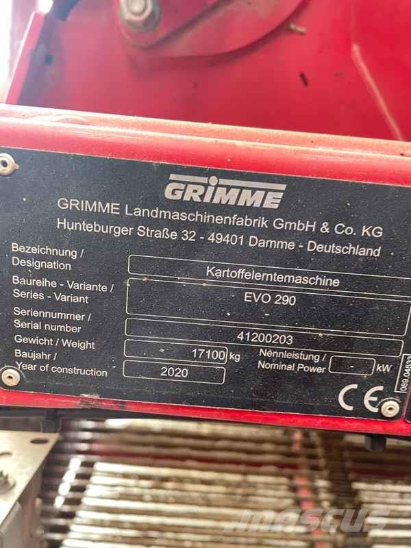 Grimme EVO 290 馬鈴薯收穫機和挖掘機