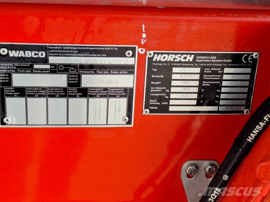 Horsch Leeb 4 LT Irroratrici trainate