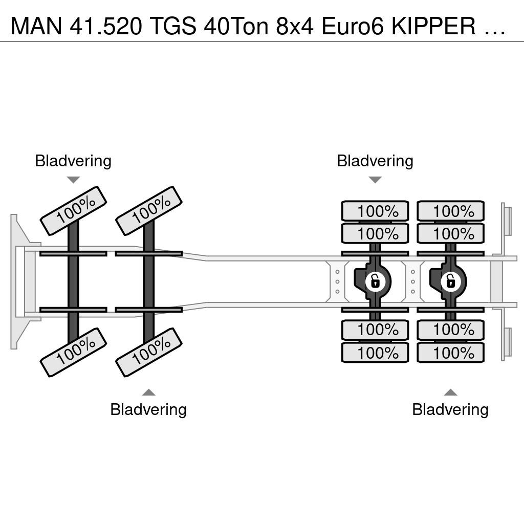 MAN 41.520 TGS 40Ton 8x4 Euro6 KIPPER 18cbm Camiones bañeras basculantes o volquetes