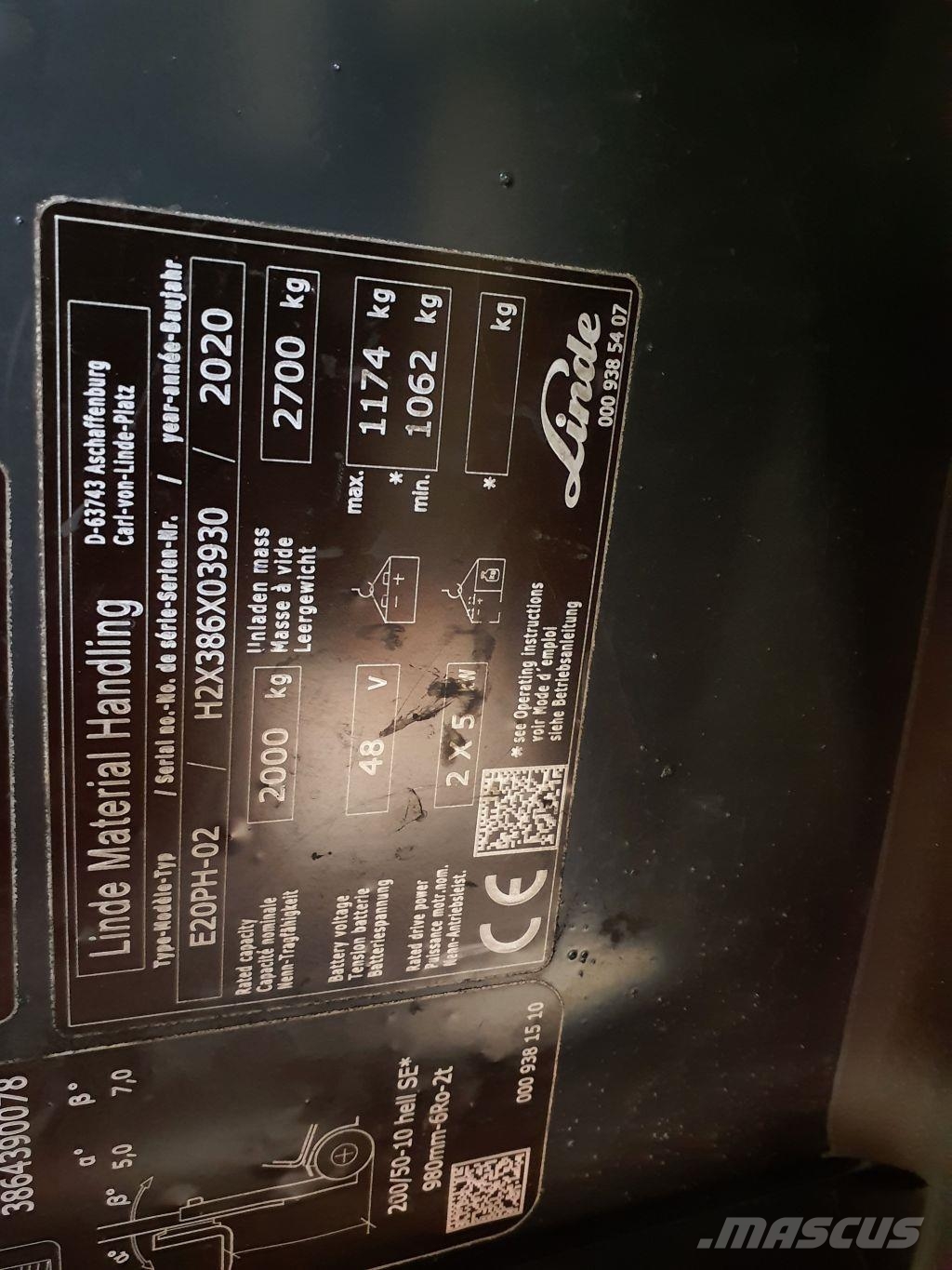 Linde E20PH Sähkötrukit