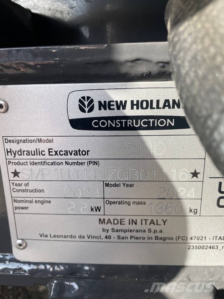 New Holland E 14 D Minigraafmachines < 7t