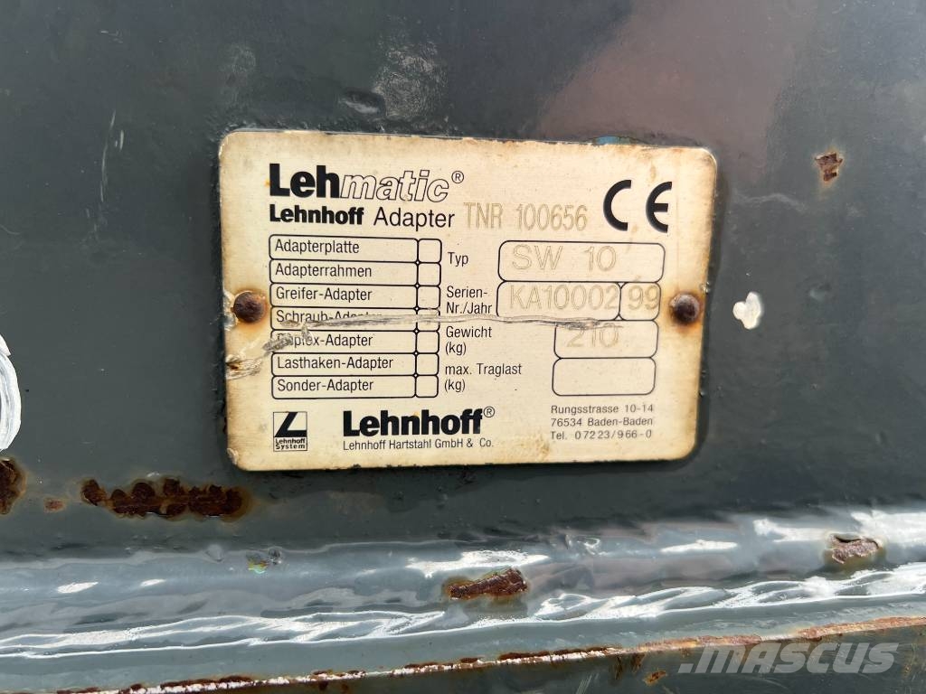 Lehnhoff Lehnhoff MS10 Adapterplatte / MS10 Schraubadapter Conectores rápidos
