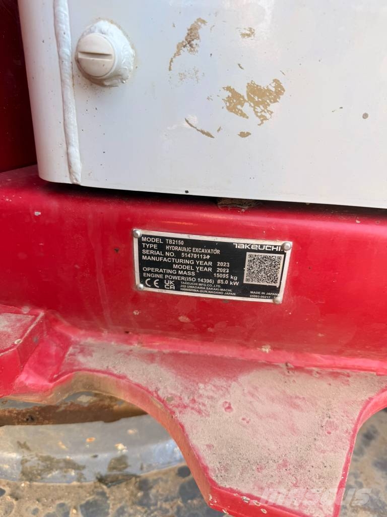 Takeuchi TB 2150 Kāpurķēžu ekskavatori