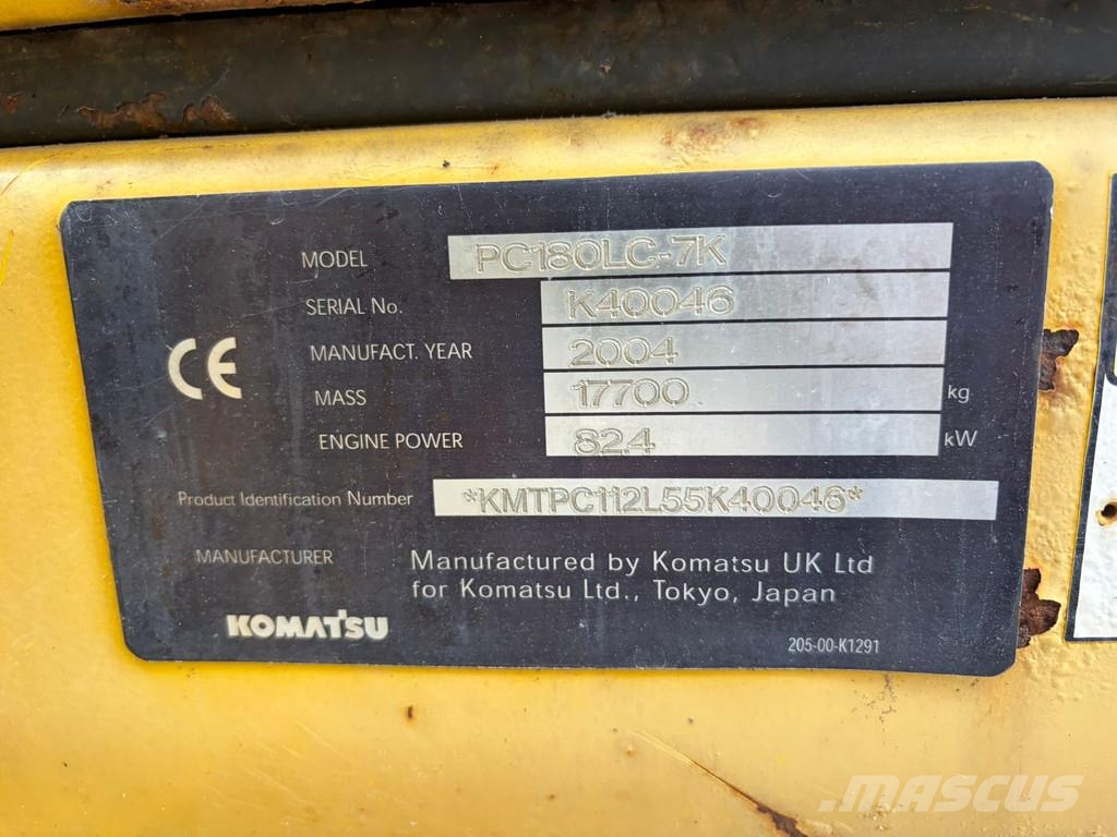 Komatsu PC180LC-7K Εκσκαφείς με ερπύστριες