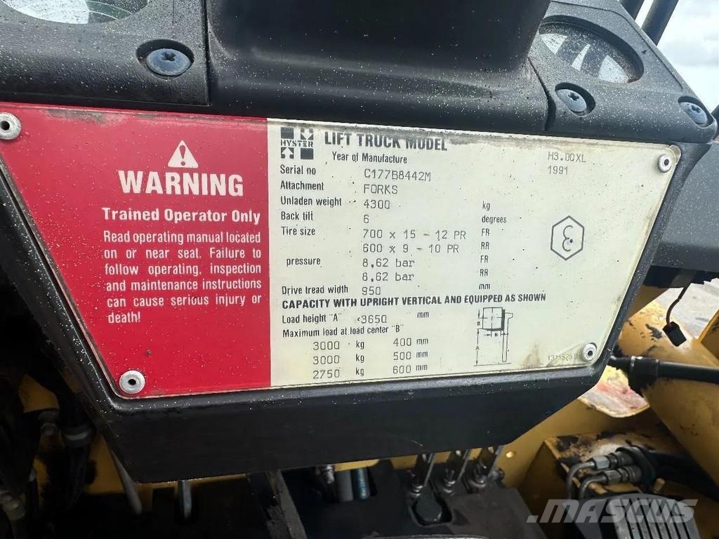 Hyster H3.00XL 3 TON Diesel forklifts