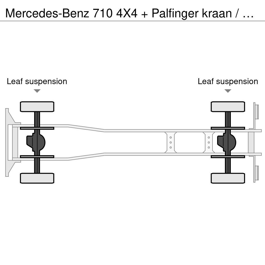 Mercedes-Benz 710 4X4 + Palfinger kraan / Oldtimer / 52.539km !! Kranen voor alle terreinen
