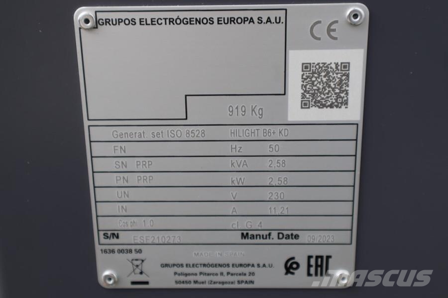Atlas Copco Hilight B6+ KD Valid inspection, Max Boom Height 8 Torres de iluminación