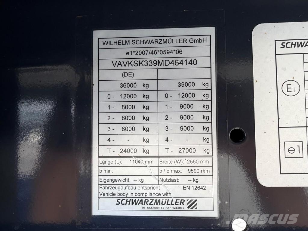 Schwarzmüller K-Serie lift as, 57m3, alcoa, Kippers