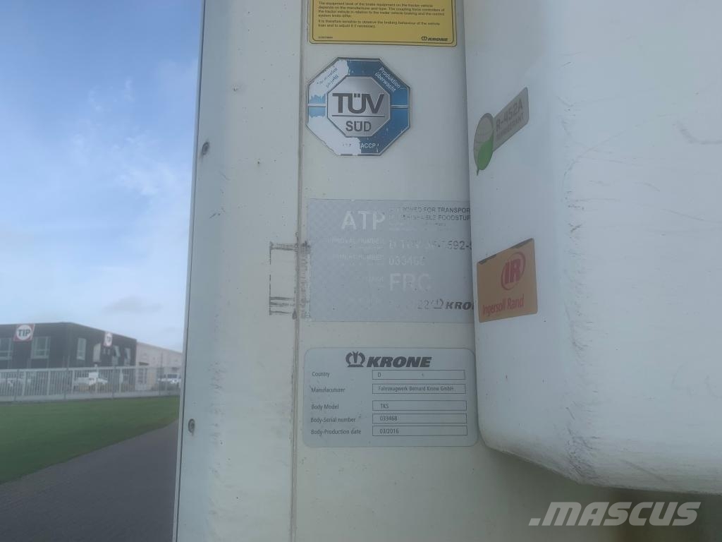 Krone Trailer Reefer Double Stock Straight نصف مقطورات بدرجة حرارة قابلة للضبط