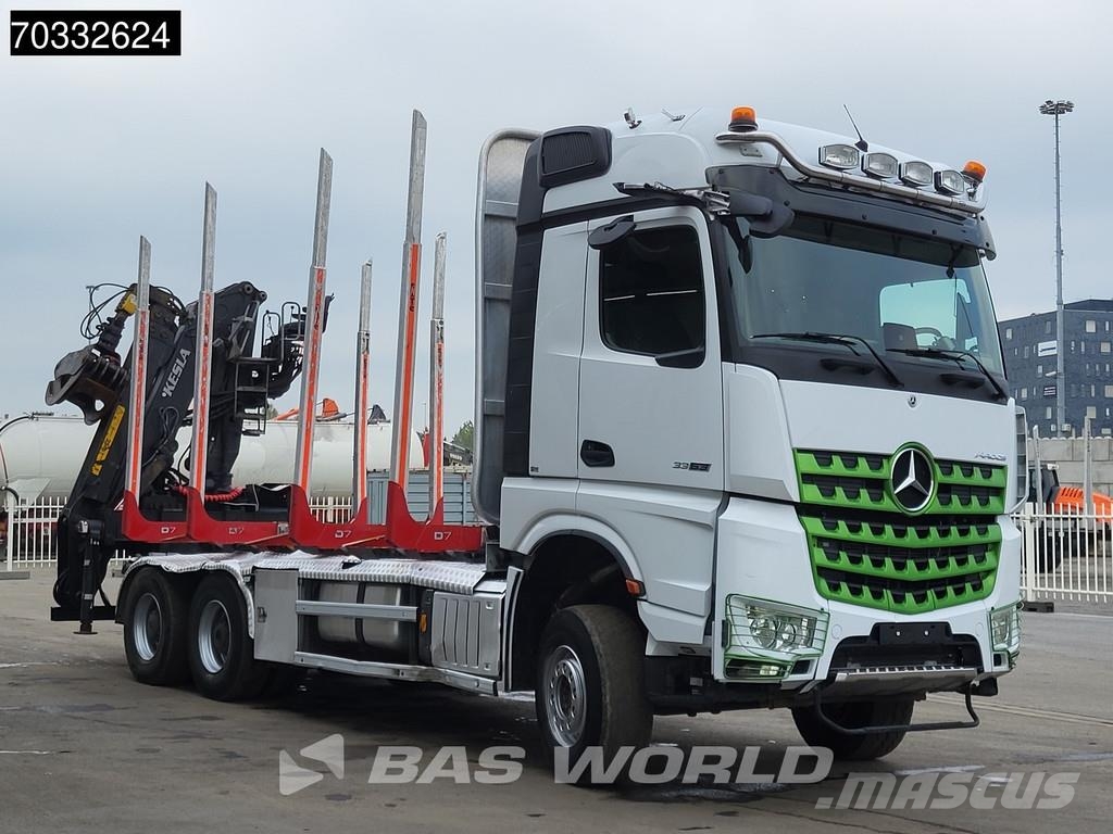 Mercedes-Benz Arocs 3363 Arocs 6X4 Kesla 2117ZT Crane Holz Trans Nákladné vozidlá na prepravu dreva