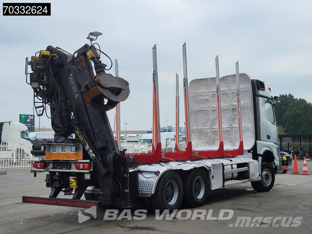 Mercedes-Benz Arocs 3363 Arocs 6X4 Kesla 2117ZT Crane Holz Trans Nákladné vozidlá na prepravu dreva