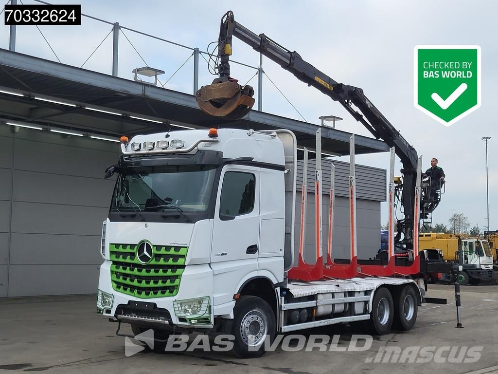 Mercedes-Benz Arocs 3363 Arocs 6X4 Kesla 2117ZT Crane Holz Trans Nákladné vozidlá na prepravu dreva