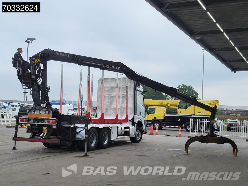 Mercedes-Benz Arocs 3363 Arocs 6X4 Kesla 2117ZT Crane Holz Trans Nákladné vozidlá na prepravu dreva