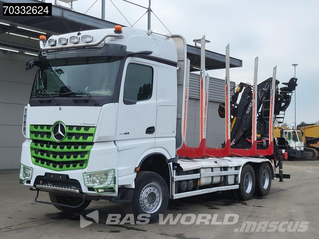 Mercedes-Benz Arocs 3363 Arocs 6X4 Kesla 2117ZT Crane Holz Trans Nákladné vozidlá na prepravu dreva