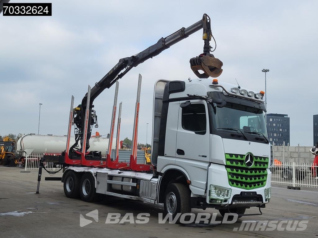 Mercedes-Benz Arocs 3363 Arocs 6X4 Kesla 2117ZT Crane Holz Trans Nákladné vozidlá na prepravu dreva