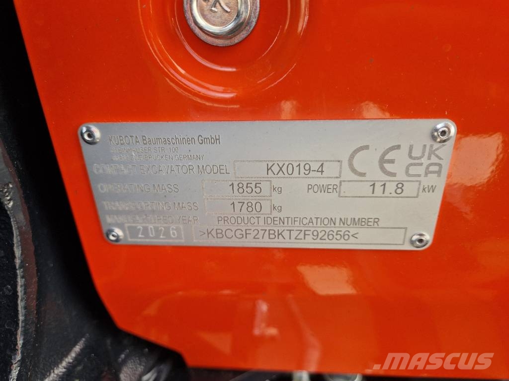 Kubota KX 019-4 jak CAT WACKER JCB R443 Mini pelle < 7t