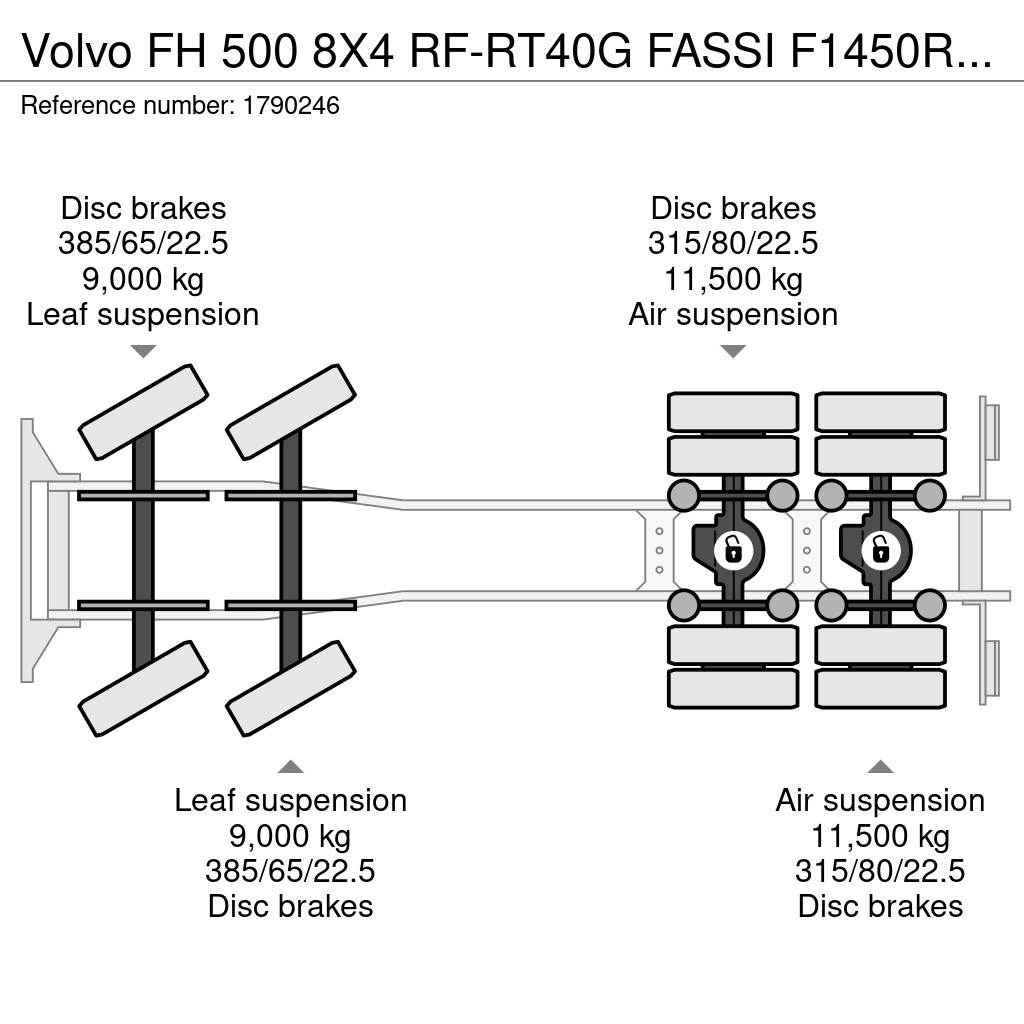 Volvo FH 500 8X4 RF-RT40G FASSI F1450R.2.8 + JIB L826 KR Lastbil med kran