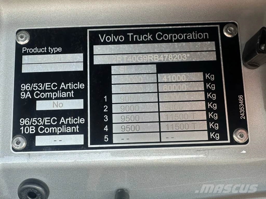 Volvo FH 500 8X4 RF-RT40G FASSI F1450R.2.8 + JIB L826 KR Lastbil med kran