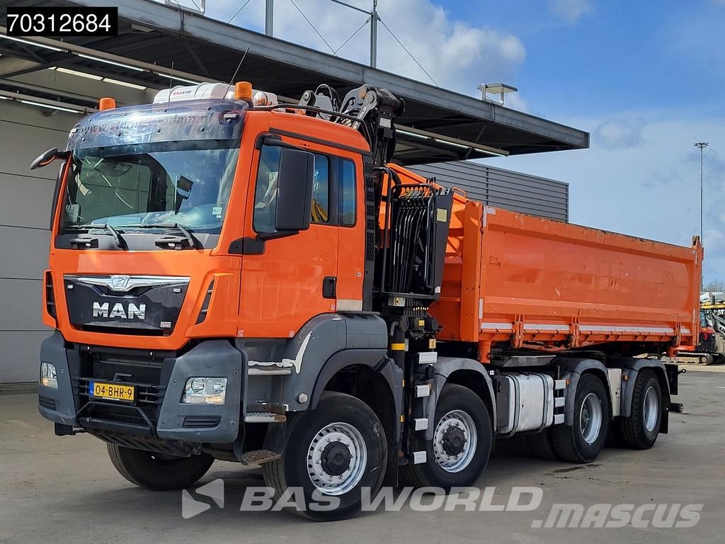 MAN TGS 41.440 TGS 8X8 Palfinger Q170Z Crane 8x8 Wide- Pašizgāzējs