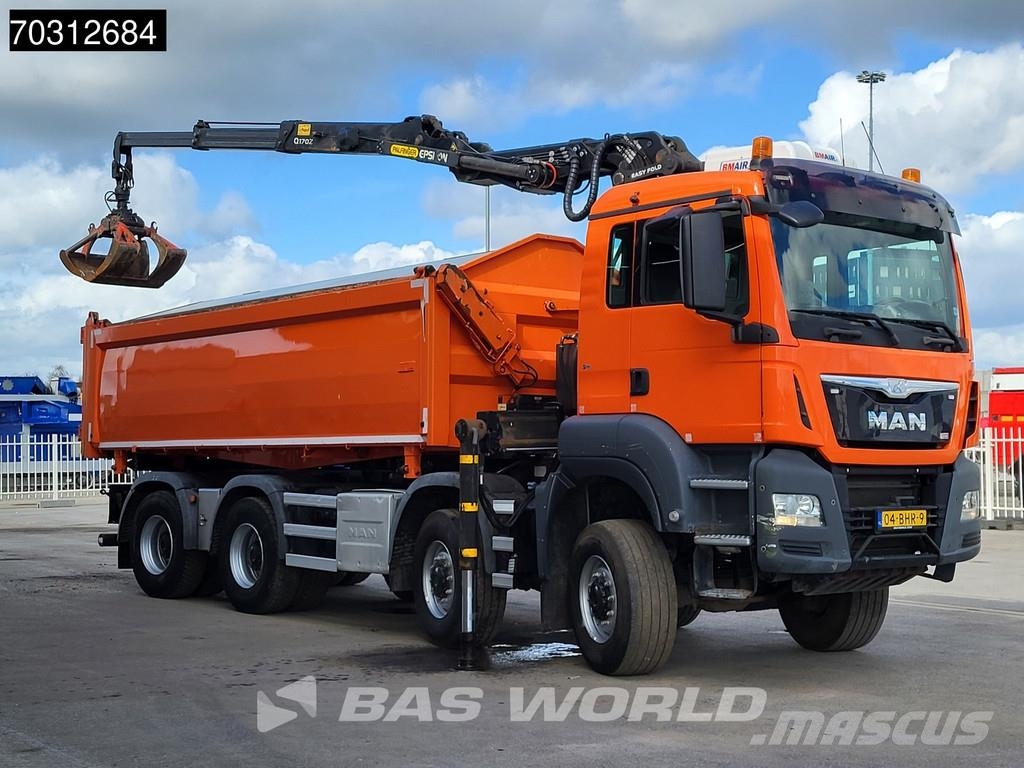 MAN TGS 41.440 TGS 8X8 Palfinger Q170Z Crane 8x8 Wide- Pašizgāzējs