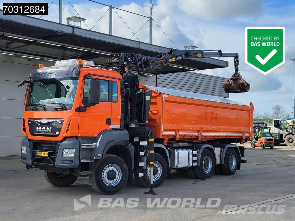 MAN TGS 41.440 TGS 8X8 Palfinger Q170Z Crane 8x8 Wide- Pašizgāzējs