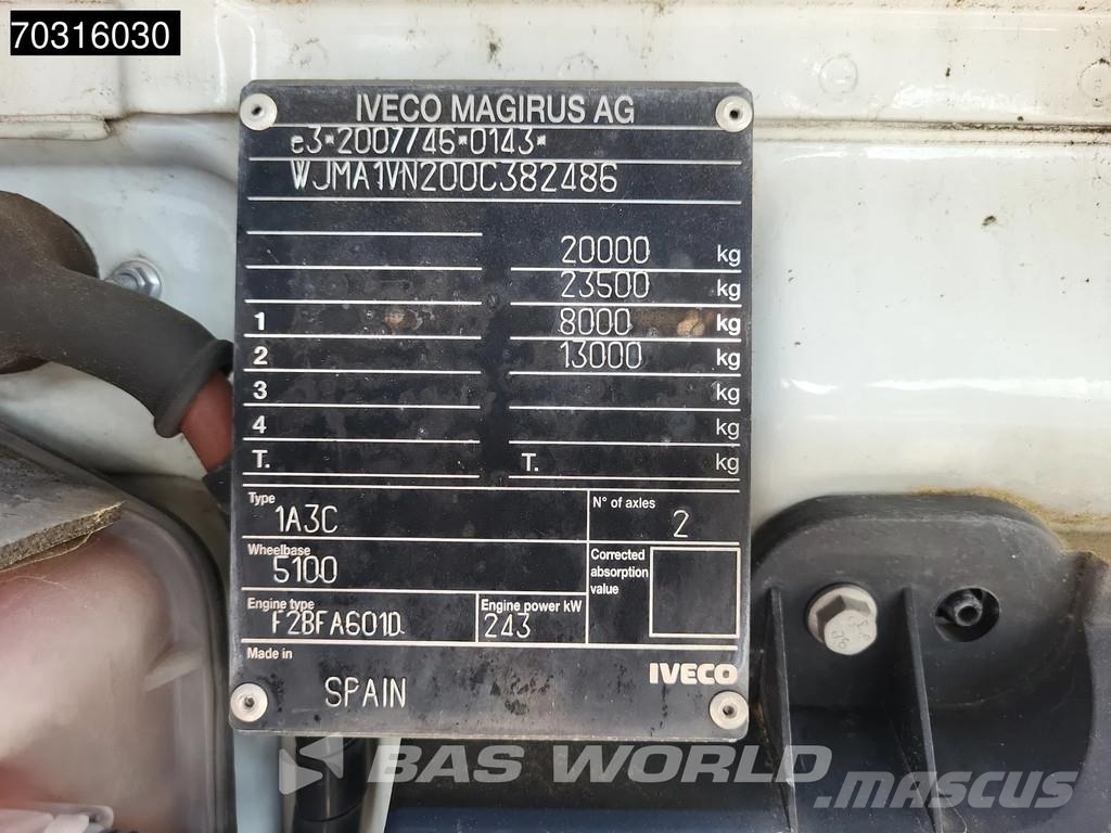 Iveco Stralis 330 4X2 Slaughter waste CNG Retarder ACC Kamioni za otpad