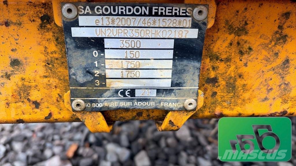 Gourdon VPR 350 Trailer for transporting construction equi Autovežių puspriekabės