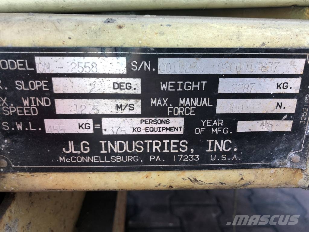 JLG CM2558 V-3343 EO Henkilönostimet ja nostolaitteet