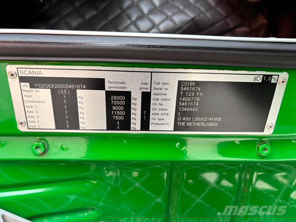 Scania G 450 6x2*4 PK 22002 / PLATFORM L=7200 mm / 2550 m شاحنات الرافعات