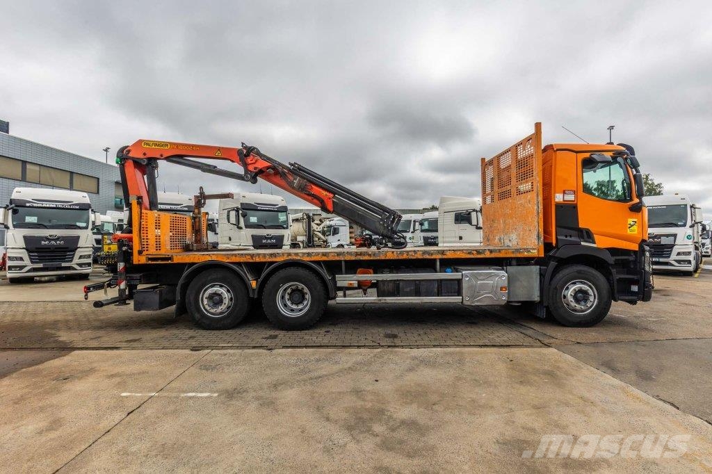 Renault C380 DXI+PALF 18T/m شاحنات مسطحة/مفصلية الجوانب