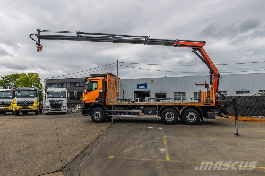 Renault C380 DXI+PALF 18T/m شاحنات مسطحة/مفصلية الجوانب