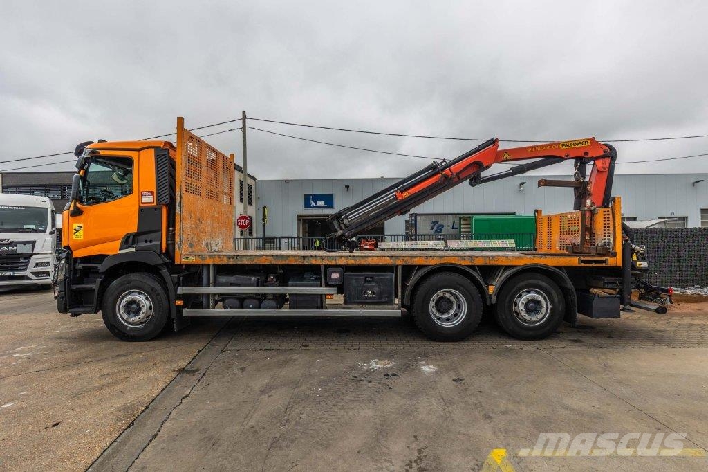 Renault C380 DXI+PALF 18T/m شاحنات مسطحة/مفصلية الجوانب